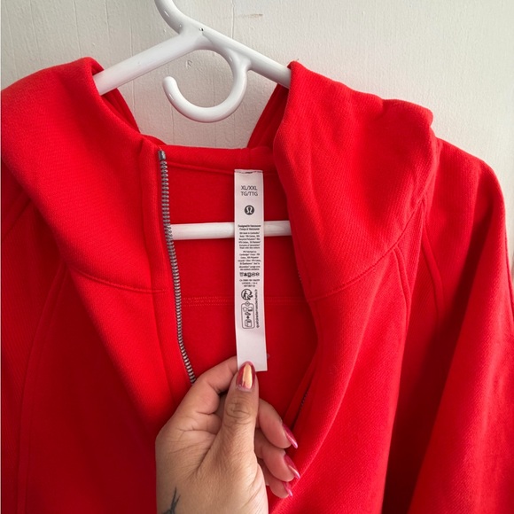 Lululemon Red Scuba Half-Zip Hoodie - Picture 2 of 4